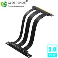 PCIE 5.0 Riser Cable, Compatible with PCIe 5.0/4.0 GPUs, RTX5090(Ti) RX9070(XT) GPU Ready, 90 Degree Right Angle Black Color
