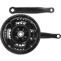 High Carbon Steel Bike Crankset and Crank 24-34-42T with Chains Cover for Road Bike for 21/24/27 Speed Mountain Bike