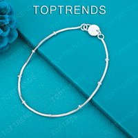 New 925 Sterling Silver Side Chain Snake Chain Bracelet For Women Fashion Party Accessories For Men Women Fashion Trends Jewelry