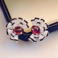 Flower Earring for Women Fine Jewelry 925sterling Silver Stud Free Shipping