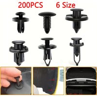 200pcs Car Fixing Clip Six Types Mixed Buckle Car Body Fixing Clips Bumper Fastener Rivet Buckle For Toyota/Ford/Honda/Nissan
