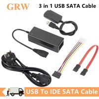 3 in 1 USB 2.0 to IDE/SATA Conversion Cable 2.5"/3.5" Inch Hard Drive Disk HDD Adapter Cable With EU/US/UK power for PC Laptop