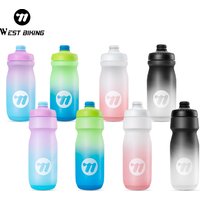 AliExpress West Biking WEST BIKING 550ml/650ml Cycling Bottle Colorful Gradient Portable Bike Water Bottle Outdoor Sports Running Fitness Drinking Cup