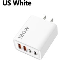 120W Fast Charging USB Type C Phone Chargers 4 Port Fast Charging Adapter For iPhone Samsung Xiaomi Quick Charge Wall Charger