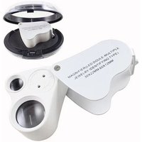 30X 60X Illuminated Jewelers Loupe Foldable Magnifier With Bright LED Light For Gems Coins Jewelry Stamps Inspection Tool