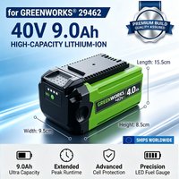 Greenworks 40V 9000mAh Wiederaufladbarer Lithium-Ionen-Akku, geeignet für Elektrowerkzeuge und Rasenmäher