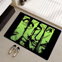 T-Type O N-Negative band Floor Mat Soft Flannel Non-Slip Door Mat - Thickened Rug for Living Room Home Decor