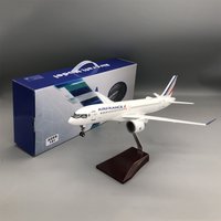 1/100 Scale airplane Model Air France a220-300 Resin collectible aircraft with Landing Gear Wheels Light(Touch or Sound Control)