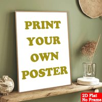 1pc Custom Poster Print Canvas - Personalized DIY Wall Art Suitable for Family Gifts,Unframed Poster Printing for Birthdays