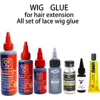 Multiple StylesLace wig glue Fast-Set Strong Hold Hair Weft Glue Gentle Formula Easy Application for Hair Extensions & Lace Wi