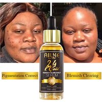 AILKE 24K Gold Flawlessly Serum, Whitening, Deep Clean Skin, Even Skin Tone, Reduce Black Spots, With Peptide, For Face & Body