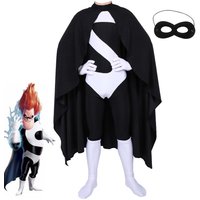Men Women Boy The Incredibles Syndrome Jumpsuit with Cloak Cosplay Costume for Adults Kids