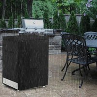 Gefrierschrank-Abdeckung für den Außenbereich, wasserdicht, Staubschutz für Gefrierschrank, Oxford-Stoff, mit doppelter Öffnung oben für Balkon, Garten, Terrasse