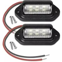 12-24V Universal Truck RV Trailer Tail License Plate White Side Lamp Bulbs 6LED Car Waterproof Number Plate Lights New