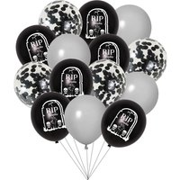 30Pcs Death To My Twenties Birthday Decorations,Black Confetti Balloons for Man Lady Funeral 30th Birthday Party Supplies