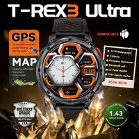 2026 New T-REX3 1100mAh Battery SmartWatch 10ATM Waterproof Compass Altitude HD Bluetooth call Sports Flashlight Smart Watch Men