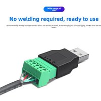 Computer Phone Keyboard Mouse USB Plugs Type A 2.0 Solderless Male/Female To Screw Connector with Shield Adapter