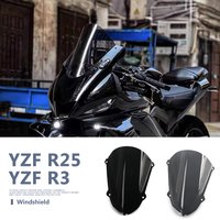 For Yamaha YZF R25 YZF R3 WindScreen Windshield Viser VIsor YZF R 3 R 25 Double Bubble Screen Deflector Motorcycle 2025 2024