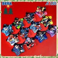 Original Persona 5 Tactica Square Tinplate Badge Blind Pack Game Collectible Display Novelty Desk Ornament Toy Girl Boys Gift