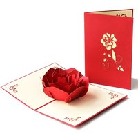1PC Rose 3D Pop Up Happy Birthday Card, Mother's Day Card, Mother's Card