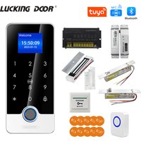 Tuya App Fingerprint RFID Access Control System Kit Smart Door Lock Electronic Gate Bluetooth Opener Home Digital Set Biometric