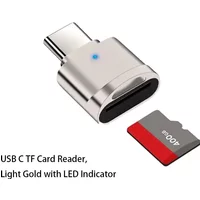 USB C to TF Card Reader with LED Indicator, High-Speed Data Transfer, Plug & Play for MacBook, Laptop, Phone