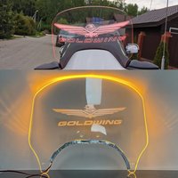 Goldwing 1800 Motorcycle Windshield LED Rear Air Deflector Wind Deflector For Honda Gold Wing GL1800 GL 1800 Rear Windscreen image 4