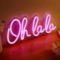 1pc Oh la la LED Neon Sign, 5V USB Powered Neon Light With Switch For Bedroom Wedding Birthday Party Game Room Home Wall Decor