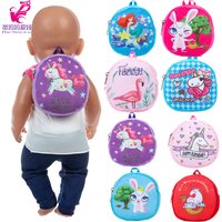 Dolls Bag Backpack Doll Accessories for 43cm Baby New Born Doll 18 Inch Doll Out Going Carry Bag Mini Cion Bag
