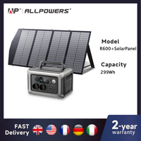 ALLPOWERS R600 Tragbares Kraftwerk mit Solarpanel (optional), 299 Wh 600 W LiFePO4-Batterie für Heim-Backup im Freien, Camping, Wohnmobil