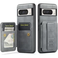 RFID Blocking Flip Card Holder Wallet Case For Google Pixel 9 Pro XL 8 7 8A 7A Magnetic Retractable Wristband PU Leather Cover