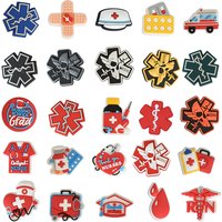 Doctor Nurse Stethoscope shoe Charms Pin for Crocs Accessories Charms Clogs Sandals Decoration Shoe Accessories Friends Gift