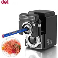 Deli Rotary Pencil Sharpener 6.5-12mm Adjustable Camera Sharpener Machine Stationery Pencil Cutter Knife Supplies