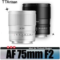 TTArtisan Full Frame AF 75mm F2 Large Aperture Autofocus Camera Lens for Portrait Photography with Sigma Panasonic L-mount