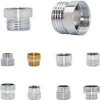 2Pcs 1/2 Change To 16 18 20 22 24 26 28mm Male Female Thread Faucet Adapter Kitchen Bathroom Brass Bubbler Water Joint Fittings
