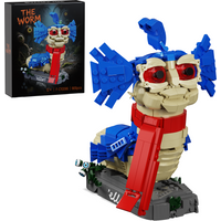 Worm Monster Building Set Fantasy Film Ello William Figure Model Home Decoration Collection Ornament Gifts for Fans Boys and Girls