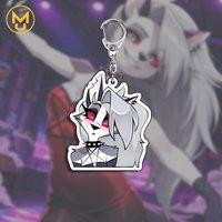 Loona Furry Anime Keychain Lobster Clasp Customized Pen Case DIY Acrylic Keyring Humorous Two Dimensional Backpack Accessories