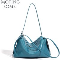 MOTINGSOME Natural Leather Woman Satchel Bag 2026 New in Fashionable Lazy Shoulder Bags Tote Niche Luxury Design Pillow Tote