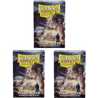 Clear Outer 100 Pcs Matte Dragon Shield: Outer Sleeves Are Smooth & Tough - Compatible with Magic PKM Cards Protector Cover