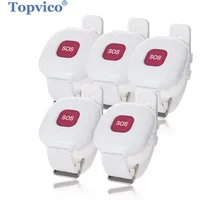 Topvico SOS Wristband Caregiver Call Button Wireless Panic Alarm for Elderly Senior Emergency Alert Work with Tuya WiFi