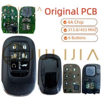 for Honda Original PCB 4ACHIP 313.8MHZ keyless Smart Remote car key Spada StepWgn Rp5 Rp8 For Odyssey Remote Car Key 6 Buttons