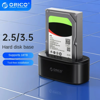 ORICO 2,5/3,5 Zoll Festplatten-Dockingstation für 2,5 3,5 HDD SSD-Festplattengehäuse HDD Box Dock Festplattengehäuse Dockingstation