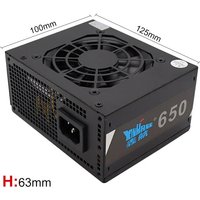 650W Power Supply SFX Mini ITX Case Fully Modular Computer Power Supply 110V~240V 8CM Smart Temperature Control Silent Fan