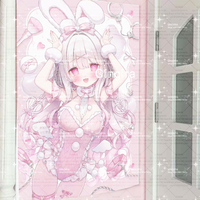 バニーガールgalgame Peach Bean Artist 2D galgame dormitory bedroom decoration tapestry fabric indoor hanging fabric