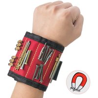 3 Rows Polyester Magnetic Wristband Portable Tool Bag Electrician Wrist Tool Belt Screws Nails Drill Bits Holder Repair Tools