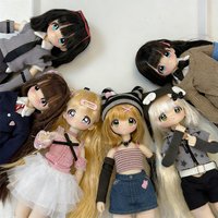 New Don'T Touch My Blunt Bangs Series BJD Blind Box Special Edition 6 Articulated Doll Rooted Hair Figure Mystery Decorat Gifts