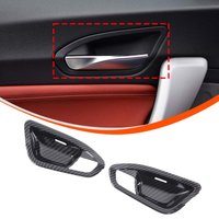 For BMW 1 2 Series F20 F21 F22 F23 2012-2019 Accessories Car Door Inner Bowl Decorative Cover Sticker ABS Carbon Fiber/Black