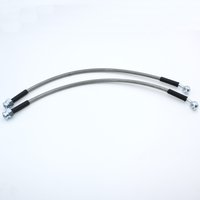 1Pair 10mm 20° Banjo + 3/8-24 Female Inverted AN3 Stainless Braided Universal Hydraulic Brake Hose Clutch Oil Line Tube