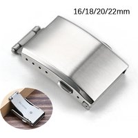 16mm 18mm 20mm 22mm 316 Stainless Steel Folding Buckle Micro Holes Adjustable Replace Deployant Watch Clasp Watch Accessories