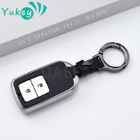 2 Buttons TPU Car Key Case Cover for Honda Fit Lucky Vezel City Civic Jazz BRV BR-V HRV HR-V Shuttle Gp8 Shell Holder Keychain